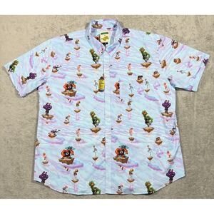 RSVLTS x Space Jam Shirt Mens XL Blue Bugs Bunny Looney Toons Short